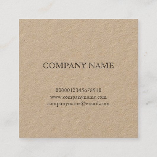 植物性「オレンジの花」レドゥートビジネスカード スクエア名刺 (裏面)