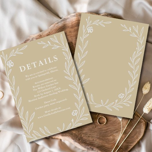 植物情報結婚詳細囲い 招待状