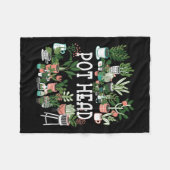 植物愛好家と庭師_ポット頭多肉短肉 フリースブランケット (正面(横))