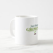 植物愛好家のためのデザイン - Just Keep Growing 園芸と自然 コーヒーマグカップ (正面左)