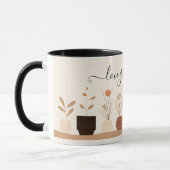 植物愛好家のためのメッセージ:Love Grows Here 017 マグカップ (左)
