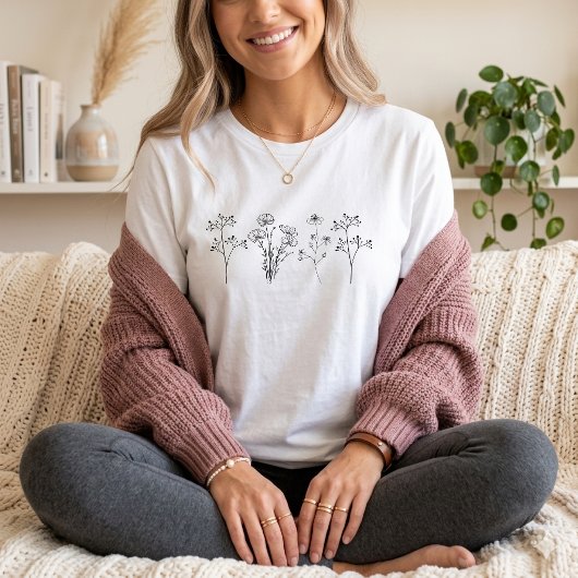 植物愛好家のための美しい野生の花 Tシャツ