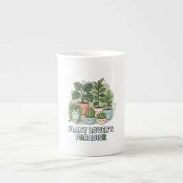 植物愛好家のパラダイス ボーンチャイナマグカップ