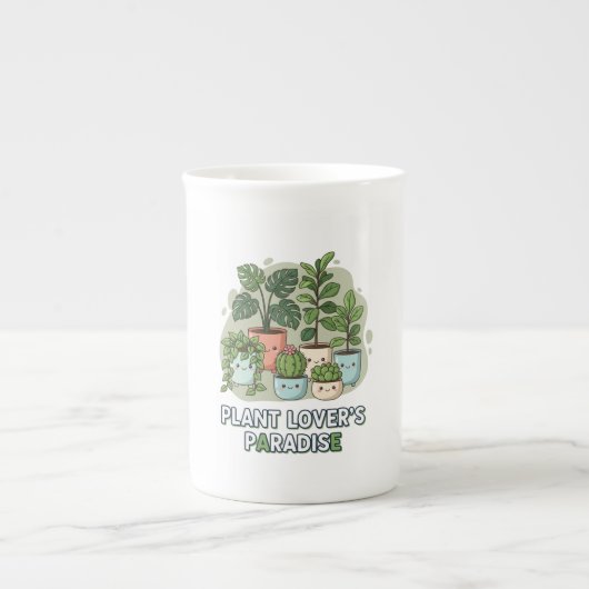 植物愛好家のパラダイス ボーンチャイナマグカップ (正面)