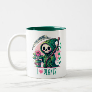 植物愛好家の死神 コーヒーマグ ツートーンマグカップ