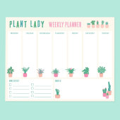 植物愛好家の週間プランナー ノートパッド