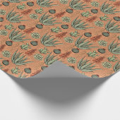 植物愛好家オレンジアロエヴェラサボテン ラッピングペーパー (角)