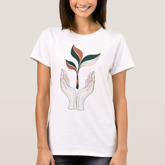 植物愛好家シャツ | シンプルなアースデイTシャツ | 自然 Tシャツ (正面)