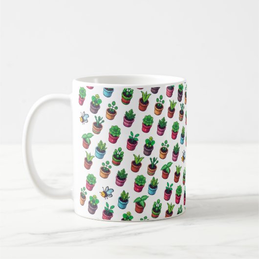 植物愛好家マグ コーヒーマグカップ (左)