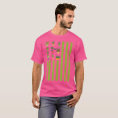 植物愛好家 アメリカ国旗 7月4日 ガーデナー ガーデニング P Tシャツ (正面フル)