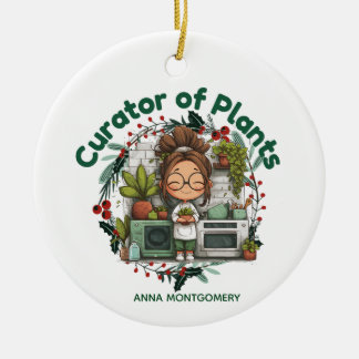 植物愛好家 植物キュレーター ガーデニング クリスマス セラミックオーナメント