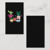 植物愛好者かわいいサボテンコレクションガーデニング 名刺 (正面/裏面)