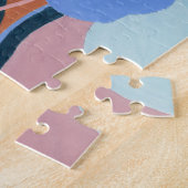 植物抽象水彩アートジグソーパズル ジグソーパズル (側面)