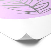 植物抽象芸術ラインアート ポスター (角)