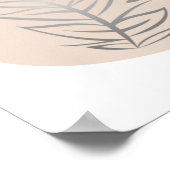 植物抽象芸術ラインアート ポスター (角)