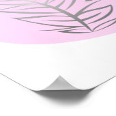 植物抽象芸術ラインアート ポスター (角)