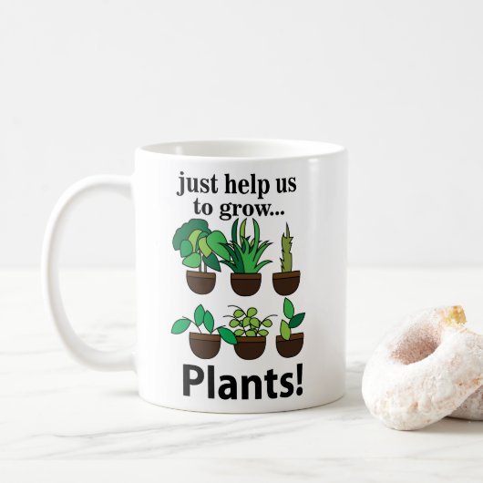 植物救済は植物を育てる コーヒーマグカップ (ドーナツ)