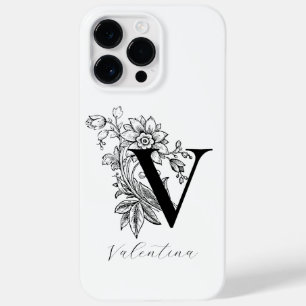 植物文字Vモノグラム名 Case-Mate iPhone 14 PRO MAXケース