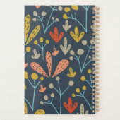 植物文様パーソナライズされた2022年 プランナー手帳 (裏面)