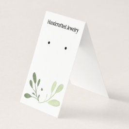 植物文様縦折りイヤリングカード 名刺