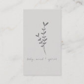 植物書素朴モダン書の名刺 名刺 (裏面)