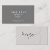 植物書素朴モダン書の名刺 名刺 (正面/裏面)