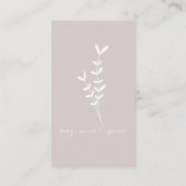 植物書素朴モダン書の名刺 名刺 (裏面)