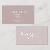 植物書素朴モダン書の名刺 名刺 (正面/裏面)