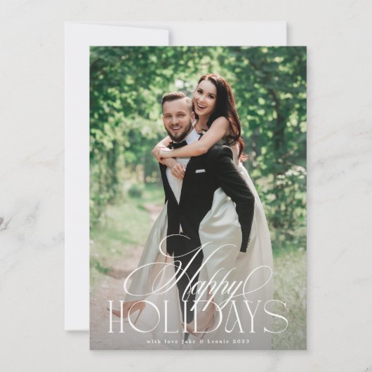 植物書道エレガントクリスマスワンフォト シーズンカード (正面)