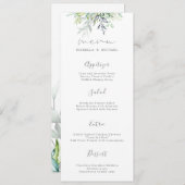 植物書道結婚のメニュー メニュー (正面/裏面)