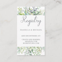 植物書道結婚ギフト登録簿