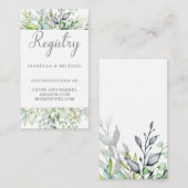 植物書道結婚ギフト登録簿 エンクロージャーカード (正面/裏面)