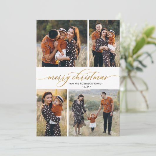 植物書道4写真数々のクリスマス シーズンカード (スタンド正面)