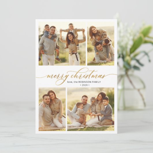 植物書道4写真数々のクリスマス シーズンカード (スタンド正面)