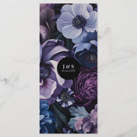 植物月光 |ゴシックフローラ結婚ズ メニュー (裏面)