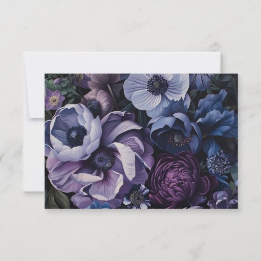 植物月光 |ゴシックフローラ結婚ズ 出欠カード (裏面)