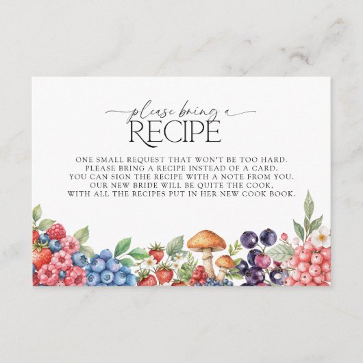 植物林の果実を持って来て下さいレシピ エンクロージャーカード (正面)