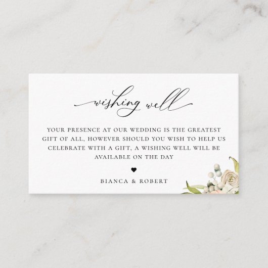 植物林フローラ結婚の願い井戸 エンクロージャーカード (正面)