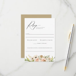 植物林フローラ結婚の食物アレルギーRsvp 出欠カード