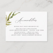 植物林結婚の宿泊施設 エンクロージャーカード (正面)