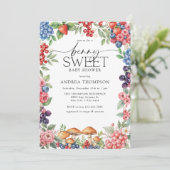 植物林 | ベリースイートベビーシャワー 招待状 (スタンド正面)