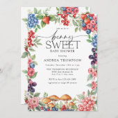 植物林 | ベリースイートベビーシャワー 招待状 (正面/裏面)