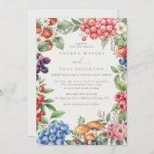 植物林 |ワイルドフラワー結婚式招待状 招待状 (正面/裏面)
