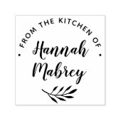 植物枝パーソナライズされた料理又はベーキング セルフインキングスタンプ (デザイン)