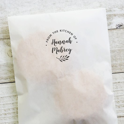 植物枝パーソナライズされた料理又はベーキング セルフインキングスタンプ