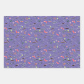 植物柄ラベ離れンダーラッピング紙 ラッピングペーパーシート (正面)