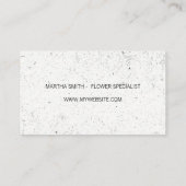 植物柄 名刺 (裏面)