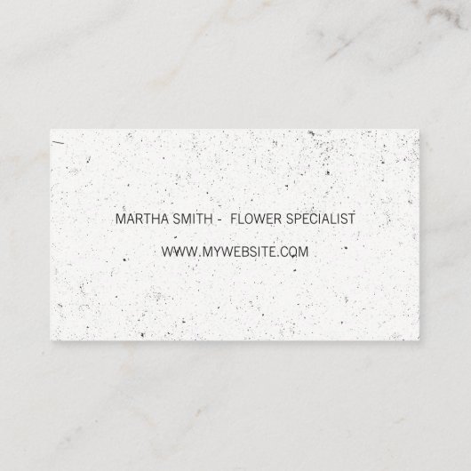 植物柄 名刺 (裏面)