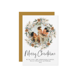 植物株エレガントのリース | フォトクリスマス シーズンカード