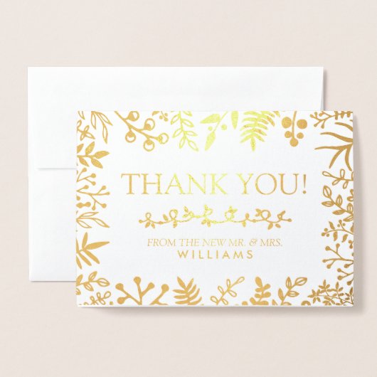 植物株エレガントの写真結婚の皆様 箔カード (封筒付き正面)